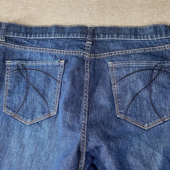 New York & Company Bootcut Denim Jeans Women's 18 Tall Blue Casual Pants - Picture 9 of 16